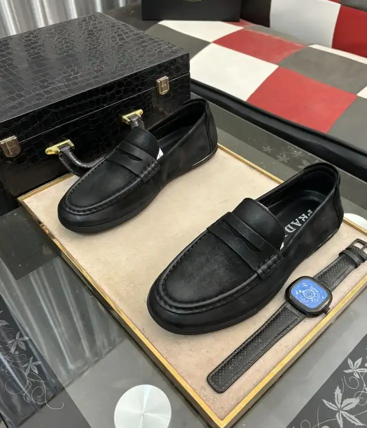 hype Prada Leather Shoes