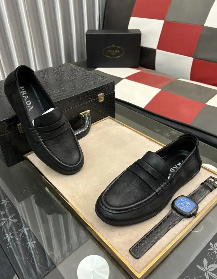 hype Prada Leather Shoes