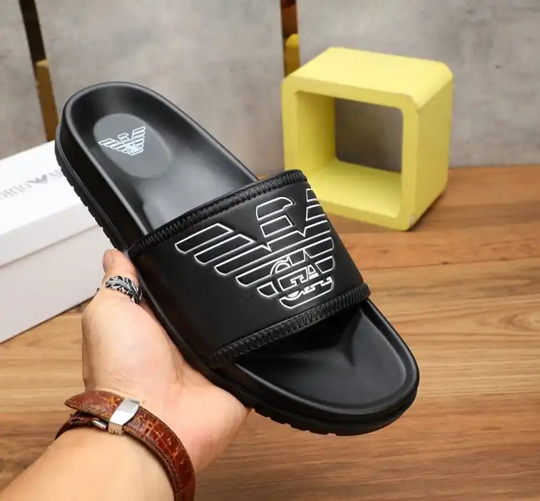 hype Armani slippers