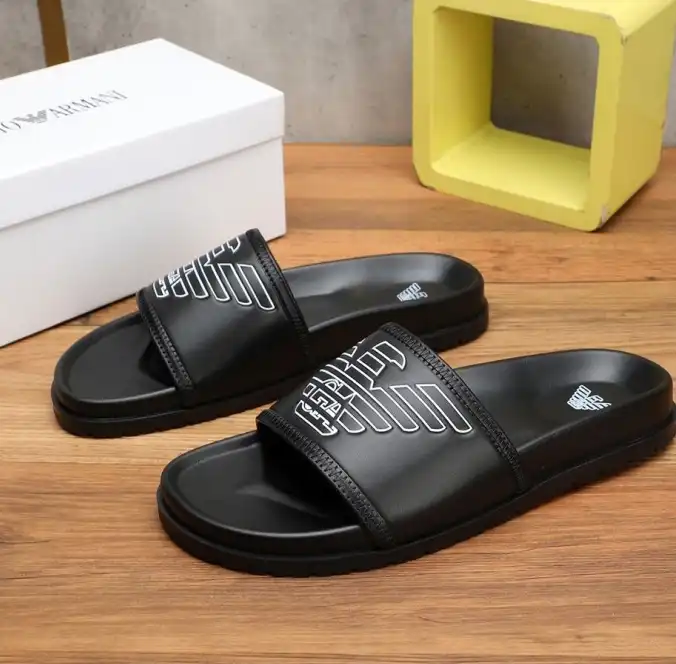 hype Armani slippers