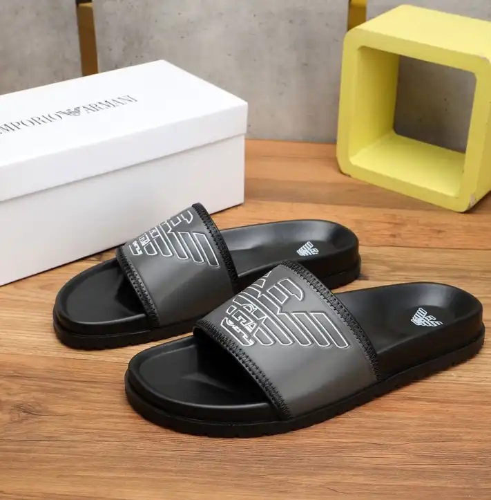 hype Armani slippers