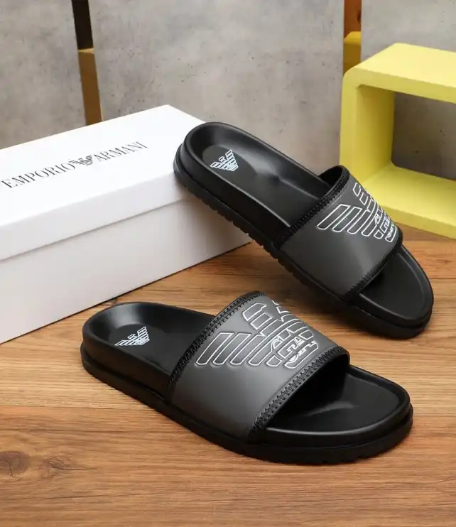 hype Armani slippers