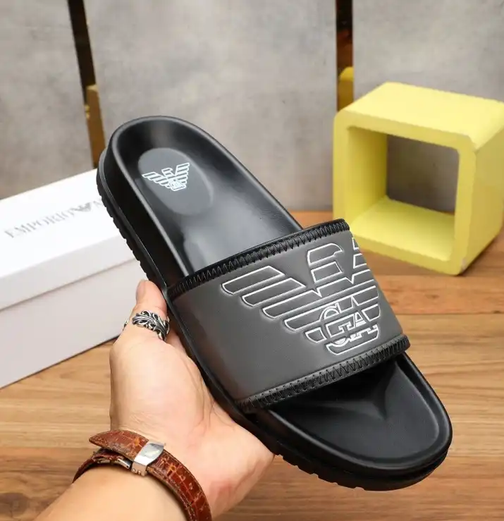 hype Armani slippers