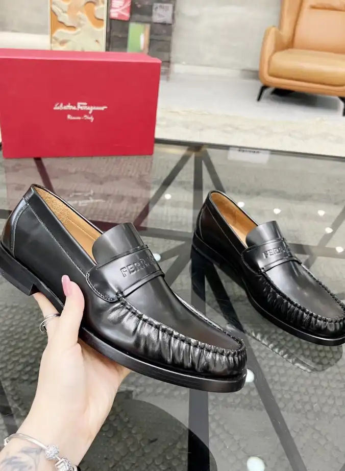 hype Ferragamo Leather Shoes