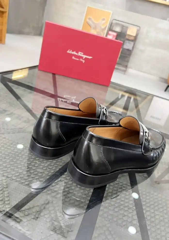 hype Ferragamo Leather Shoes