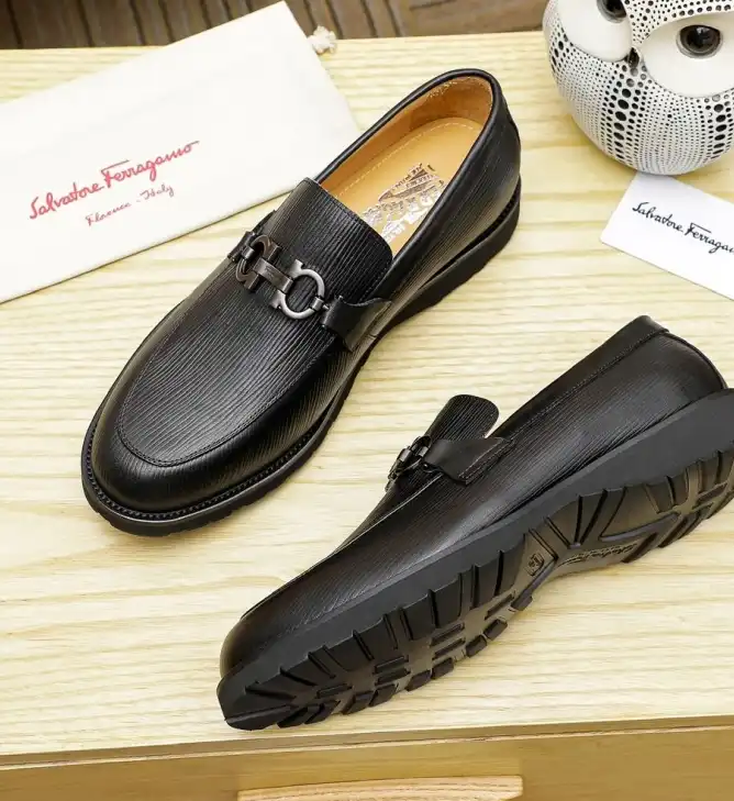 hype Ferragamo Leather Shoes