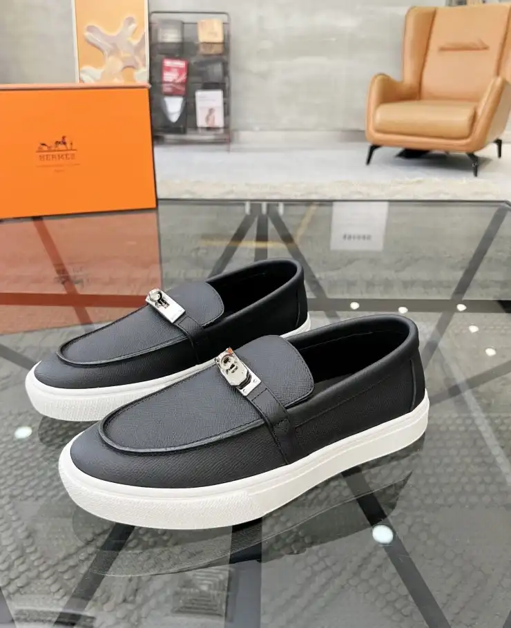 hype Hermes Leather Shoes