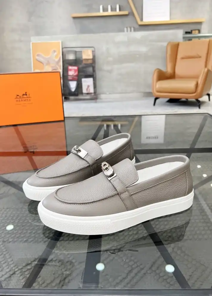 hype Hermes Leather Shoes