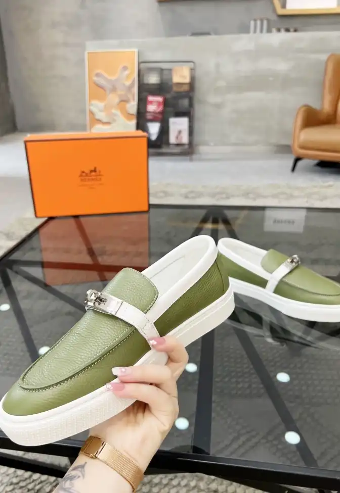 hype Hermes Leather Shoes