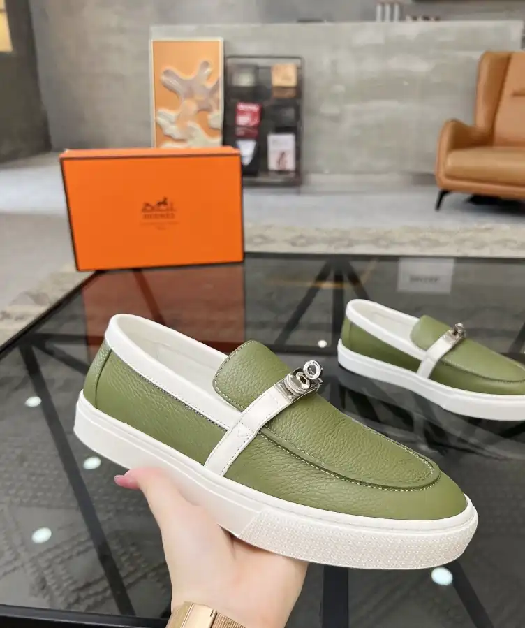 hype Hermes Leather Shoes