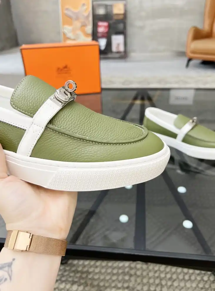 hype Hermes Leather Shoes