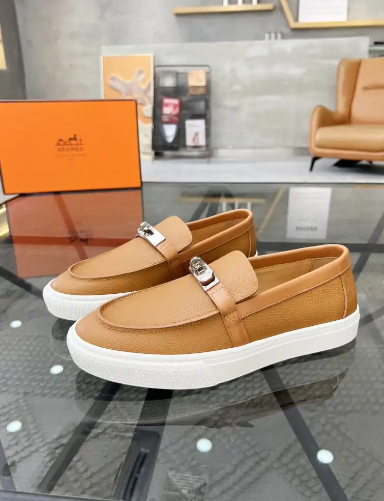 hype Hermes Leather Shoes