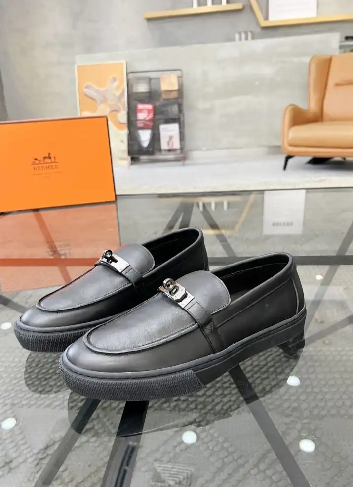 hype Hermes Leather Shoes