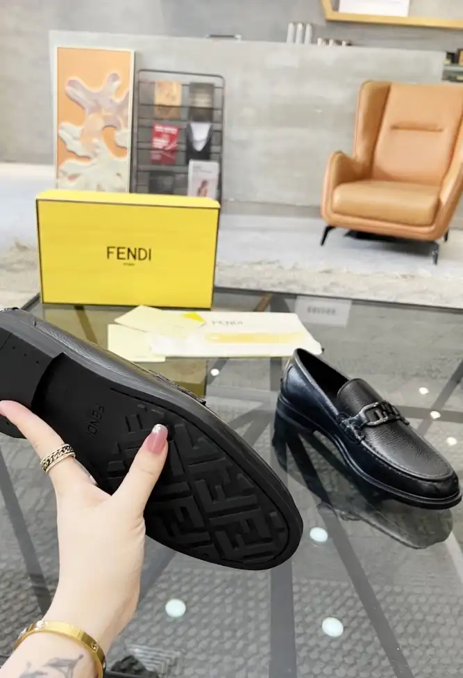 hype Fendi Leather Shoes