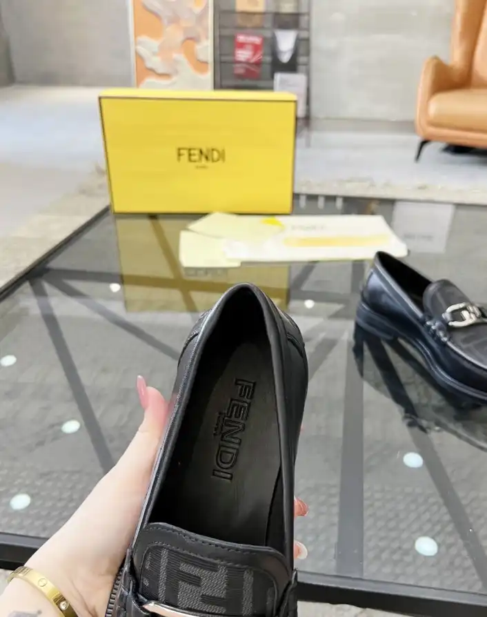 hype Fendi Leather Shoes