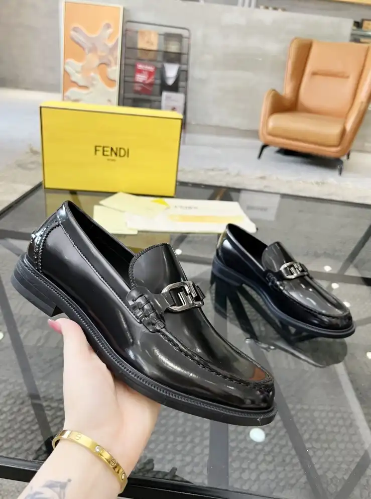 hype Fendi Leather Shoes