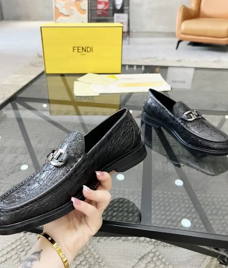 hype Fendi Leather Shoes