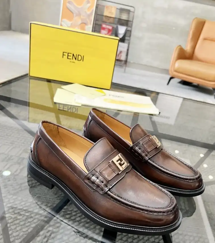 hype Fendi Leather Shoes