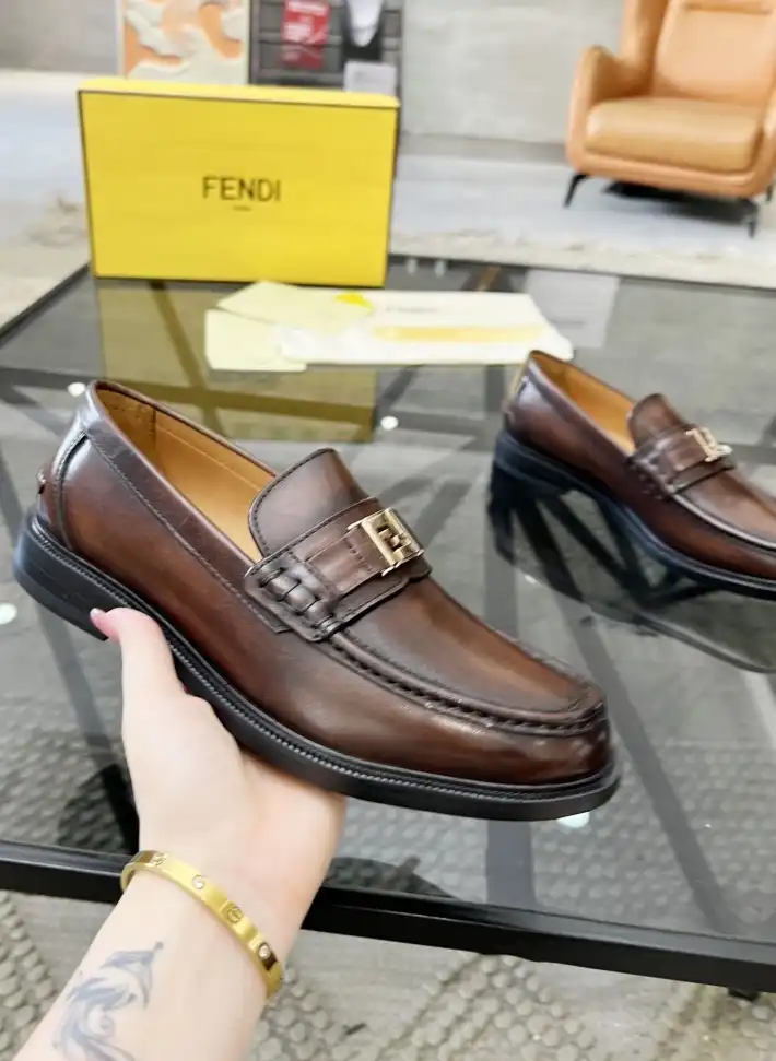 hype Fendi Leather Shoes