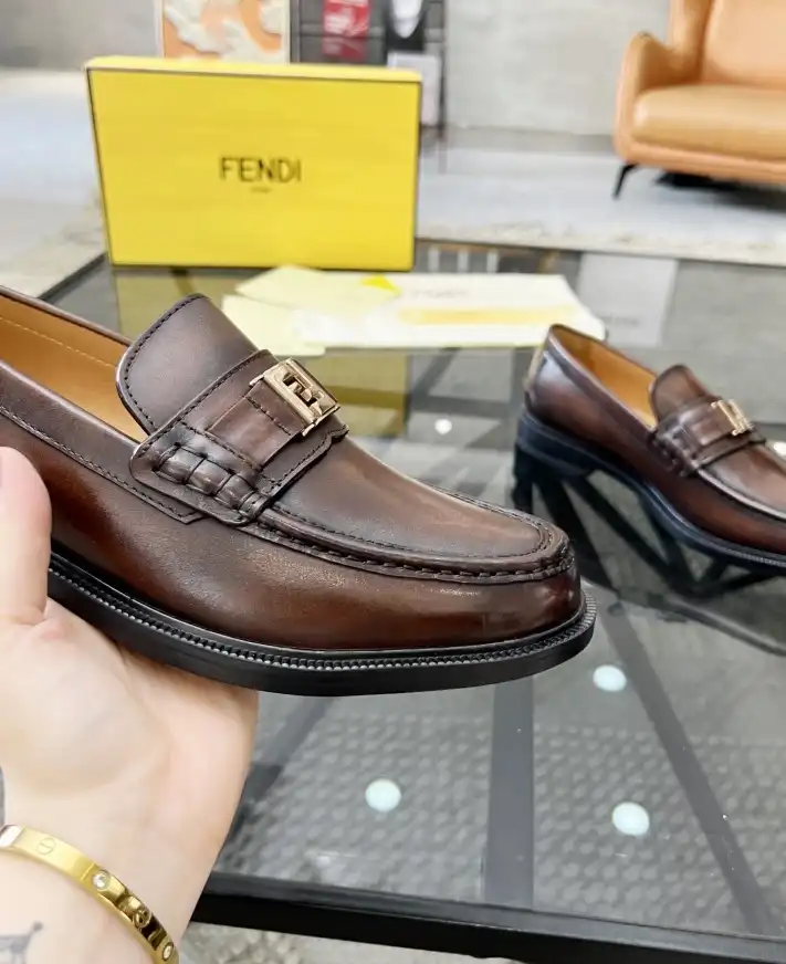 hype Fendi Leather Shoes