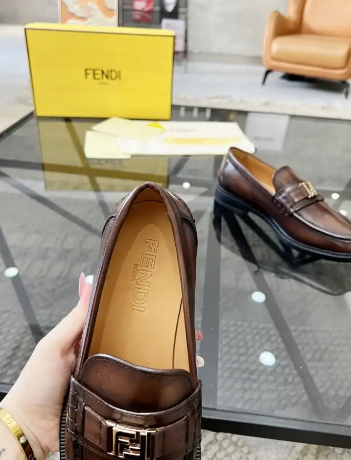 hype Fendi Leather Shoes