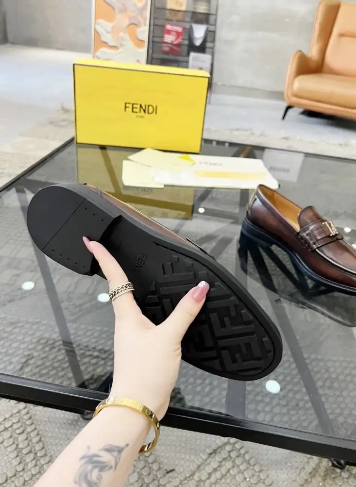 hype Fendi Leather Shoes