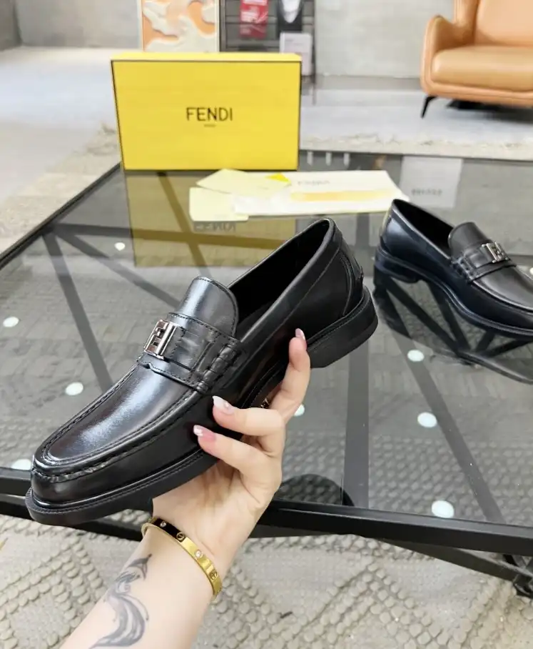 hype Fendi Leather Shoes