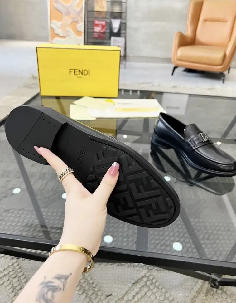 hype Fendi Leather Shoes