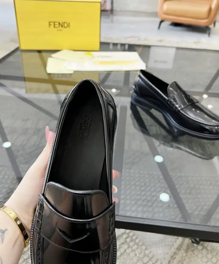 hype Fendi Leather Shoes