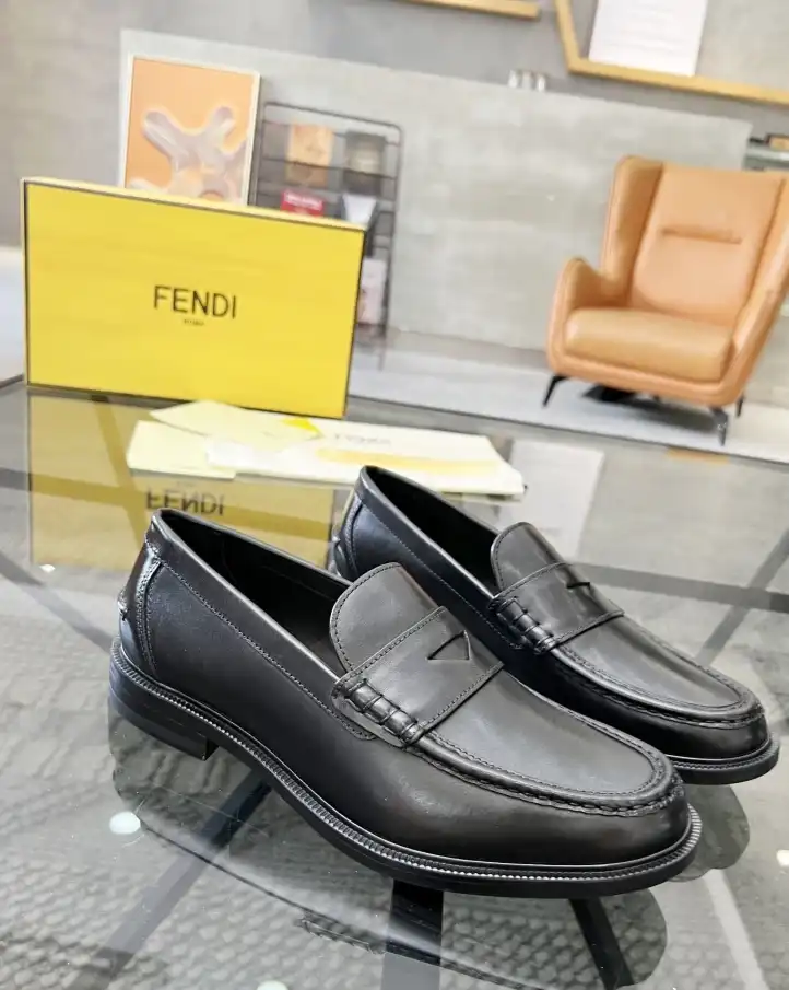 hype Fendi Leather Shoes