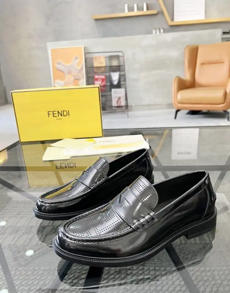 hype Fendi Leather Shoes