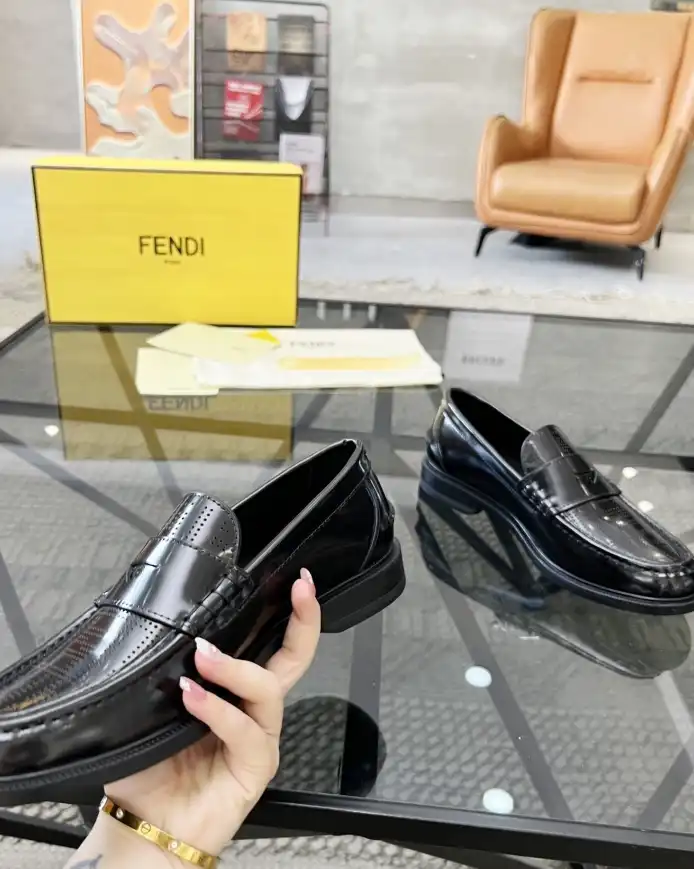 hype Fendi Leather Shoes