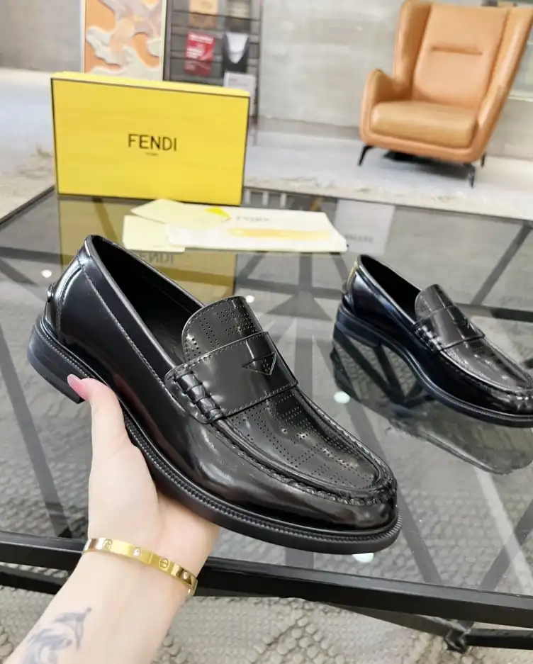 hype Fendi Leather Shoes