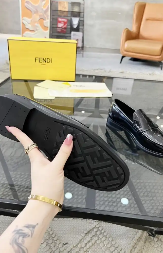 hype Fendi Leather Shoes