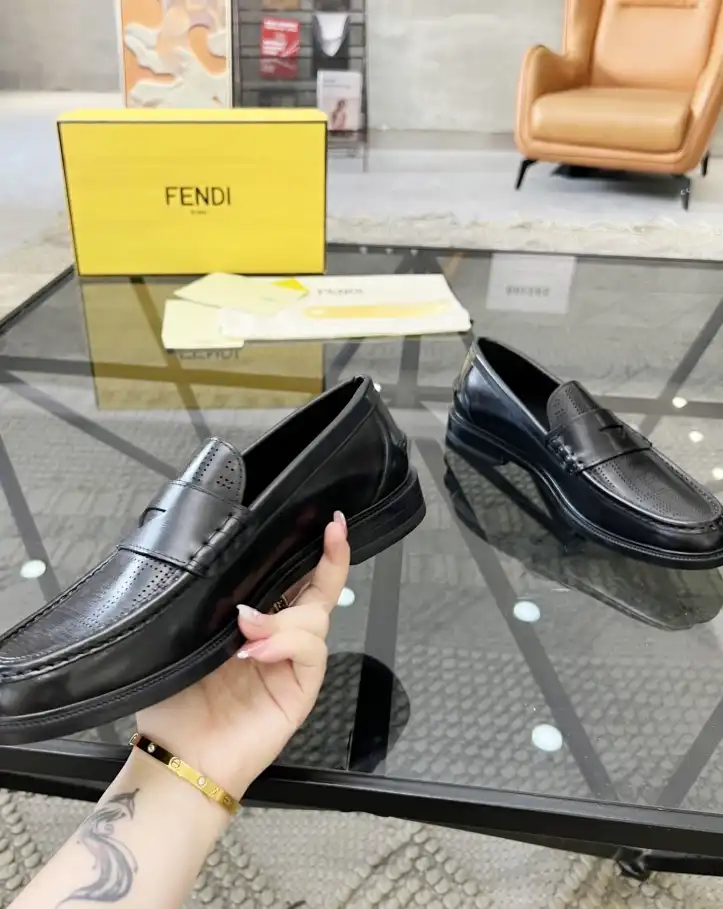 hype Fendi Leather Shoes