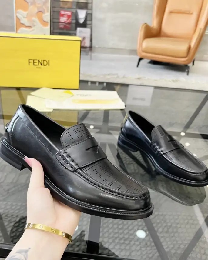 hype Fendi Leather Shoes