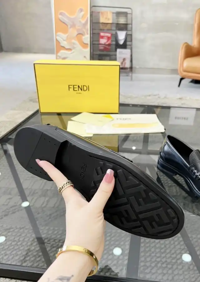 hype Fendi Leather Shoes