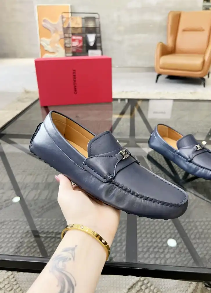 hype Ferragamo Leather Shoes