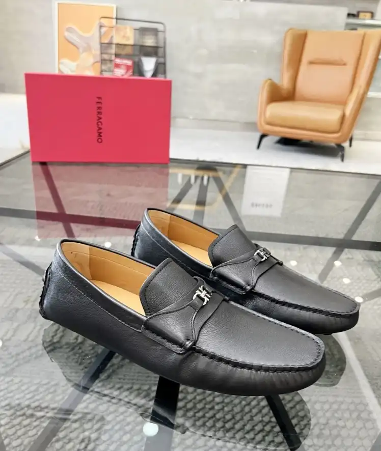 hype Ferragamo Leather Shoes