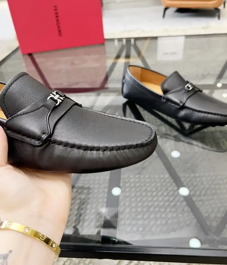 hype Ferragamo Leather Shoes