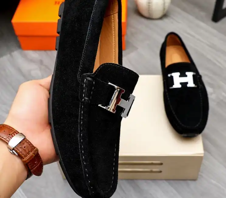 hype Hermes Leather Shoes