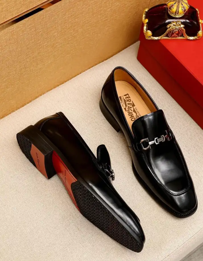 hype Ferragamo Leather Shoes