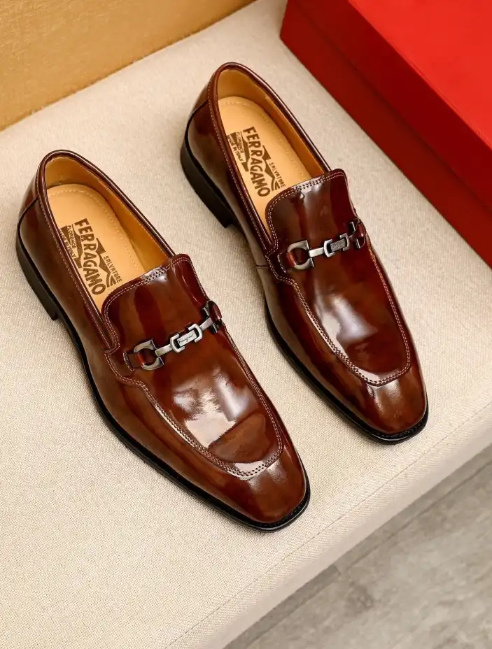 hype Ferragamo Leather Shoes