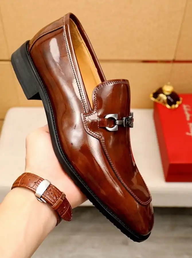 hype Ferragamo Leather Shoes