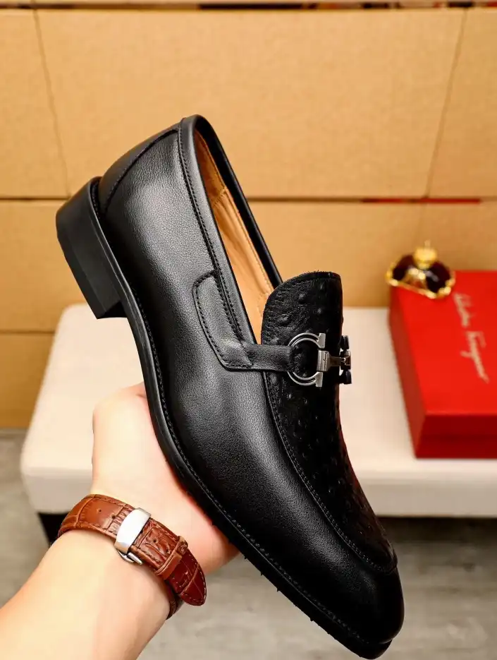 hype Ferragamo Leather Shoes