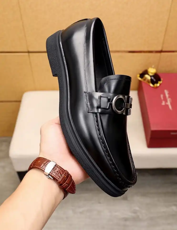 hype Ferragamo Leather Shoes