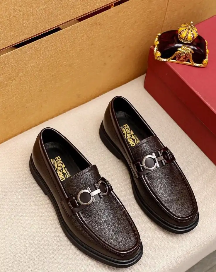 hype Ferragamo Leather Shoes