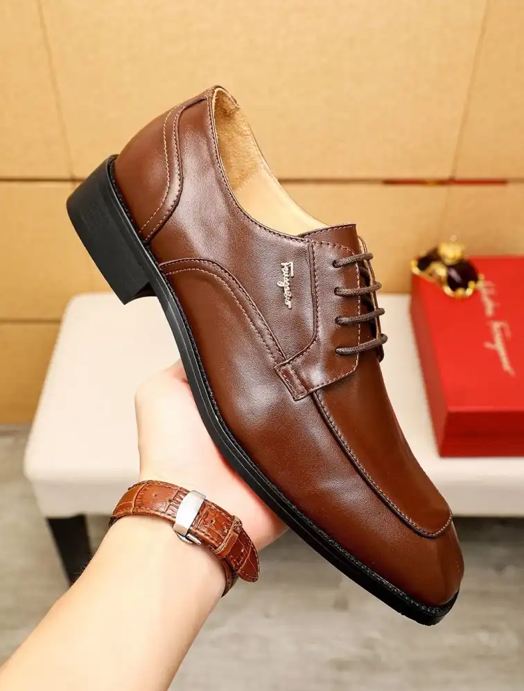 hype Ferragamo Leather Shoes