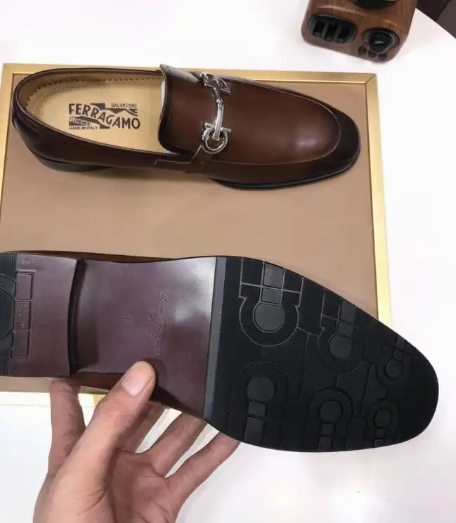 hype Ferragamo Leather Shoes