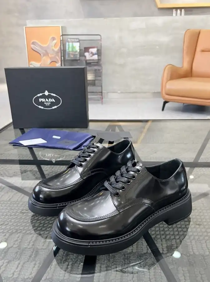 hype Prada Leather Shoes